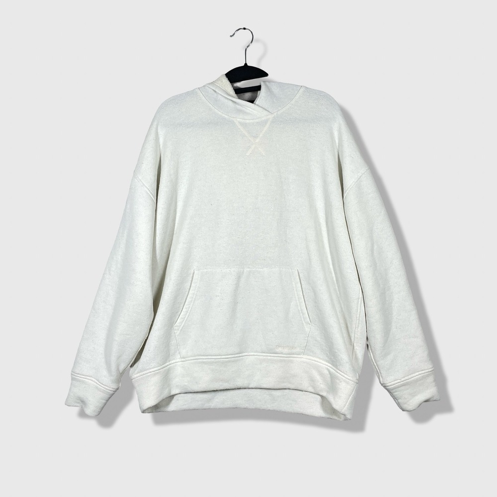 Smartwool Hoodie Mens Large White Merino Wool Blend Gorpcore Outdoor Minimalist